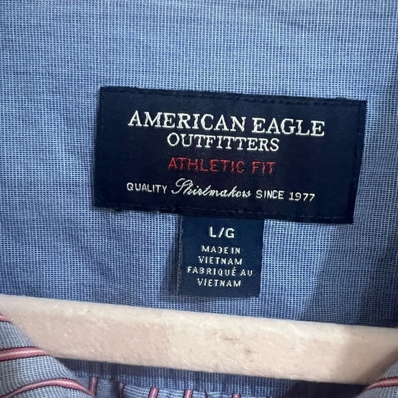 American Eagle Outfitters Purple Casual Button Down Shirt - Picture 7 of 9